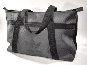 vintage ADIDAS BEACH SHOPPER RUNNING Schultertasche Handtasche Sportbeutel grau - Bild 1 von 6