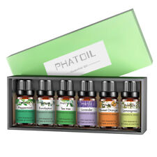 6PCS Essential Oil Set Aromatherapy Gift Kit 10ml 100% Pure Oil for Diffuser,DIY