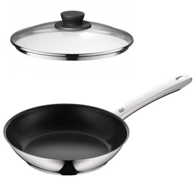 WMF SELECTit Bratpfanne 24 cm Edelstahlpfanne Cromargan Beschichtet + Glasdeckel - Bild 1 von 4