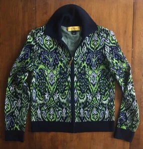 NWOT Womens ST JOHN SWEATER JACKET CARDIGAN SWEATER Zip Front WOOL BLEND Size P - Picture 1 of 12