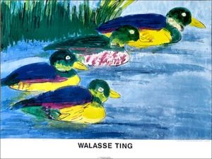 Walasse Ting Four 4 Ducks 1988 French Fine Art Poster 32 x 42-3/4 - Picture 1 of 2