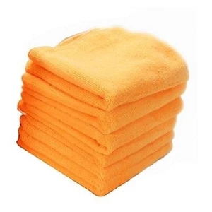 24 MICROFIBER TOWELS Cleaning Detailing 16x16 Green Blue Orange Yellow - Picture 1 of 4