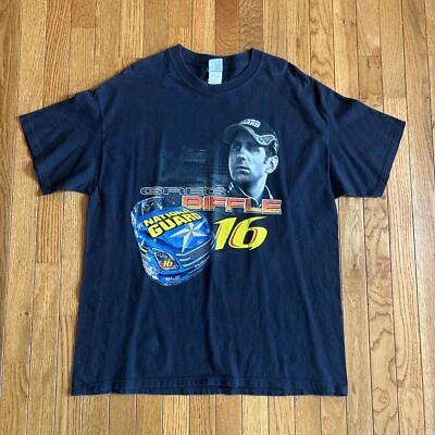 Vintage Hanes Beefy T Nascar Greg Biffle Black Racing Tee Size XL Ford Fusion - Image 1 of 4