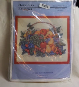 Vintage Bobbie G Designs gezählt Kreuzstich Kit Korb mit Obst-Sku 3733 - Bild 1 von 3