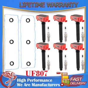 6X UF807 Ignition Coil+Spark Plug+Valve Cover Gasket Kit for Dodge Jeep Chrysler - Picture 1 of 24