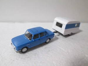 Herpa 028585-002 Wartburg 353`66 mit Wohnwagen HO - Photo 1/2
