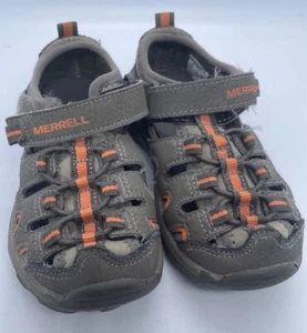 Merrell Kids Youth Hiking Sandals Orange Gray 9M - Picture 1 of 8