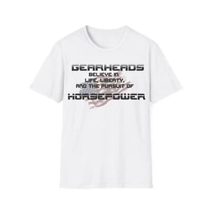 Pursuit of Horsepower T-Shirt • American Flag Car Shirt  Gearhead Gift Tee USA - Picture 1 of 12