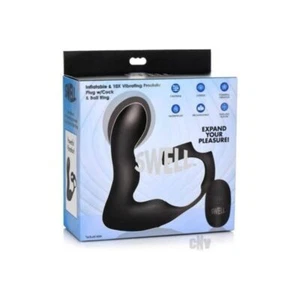 Swell Inflate Vibe Plug W/cock Ball Ring - Picture 1 of 1