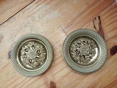 2 poignée boutons de meuble Ancien   Bronze Art Nouveau - Photo 1/4