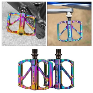 Dazzling Road Mountain Bike Flat Platform Pedals Cycling 3 Bearing 9/16 Inch - Picture 1 of 7