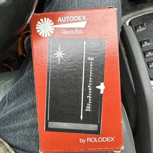 De colección Hercules Autodex Rolodex Marrón Modelo A-100 Nuevo de Lote Antiguo Nuevo En Caja - Imagen 1 de 1