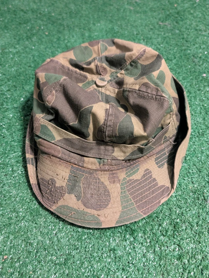 Vintage 1950s Frogskin Camo Hunting/Military Cap Hat Size 7 1/8 - Image 1 of 4
