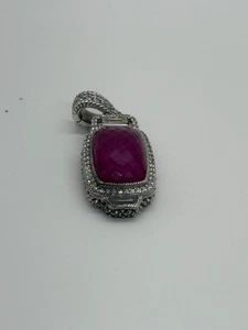 Judith Ripka Anhänger Sterlingsilber Doublette Rubin - Bild 1 von 4