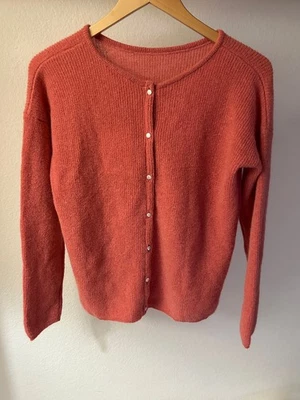 Cárdigan Suéter La Maille SEZANE Super Kid Mohair Bebé Botón Alpaca PEQUEÑO Foto 1 de 4