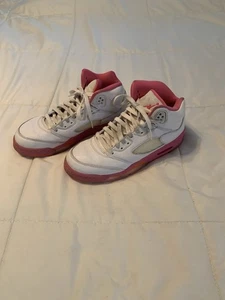 Nike Air Jordan 5 Retro Mid Pinksicle Sportschuhe Größe 7 Y 440892-168 weiß  - Bild 1 von 8