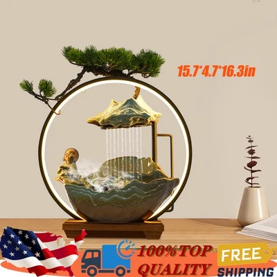 Fuente de Mesa Interior Eléctrica LED Cascada Fuente Con Nebulizador/Mister 110V Foto 1 de 4