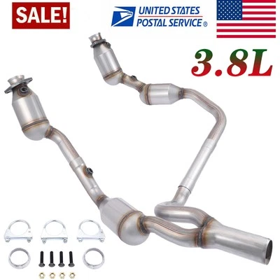 Conversor catalítico dianteiro Y-Pipe EPA para Jeep Wrangler JK 3.8L V6 2007-2008 2009 - Imagem 1 de 4