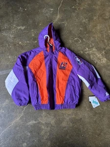 NWT Vintage 90s NBA Starter Phoenix Suns Full Zip Hooded Basketball Jacket Sz L - Picture 1 of 15