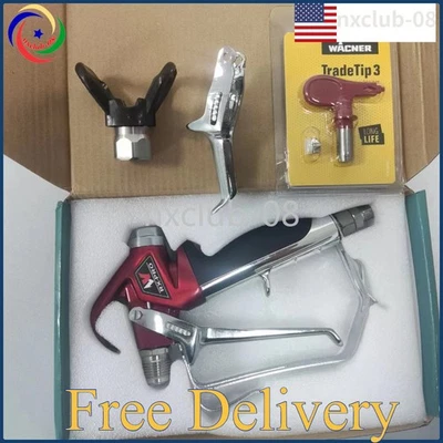 538020 2 Finger Airless Spray Gun RX-Pro Red Series W/ 517 Tip & Guard Titan NEW - Image 1 of 4