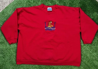 Sudadera De Colección Winnie The Pooh Para Mujer Grande Roja Tigger Disney Años 90 Foto 1 de 4