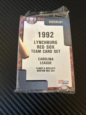 1992 Fleer Pro Lynchburg Red Sox Team Card Set Factory Sealed - Image 1 of 2