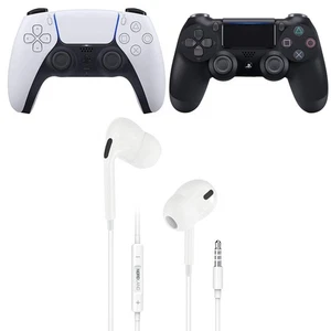 PS4 PS5 Headset mit Mikrofon – In-Ear Gaming Kopfhörer 3.5mm AUX PlayStation PC - Bild 1 von 14
