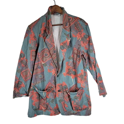 Chaqueta Blazer De Colección Chicos Para Mujer Talla 1 Mediana Rosa Bolsillos Negocios Azteca Occidental Foto 1 de 4