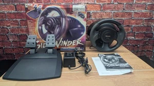 Microsoft Sidewinder Force Feedback Racing Wheel & Pedal Black Grey USB Wired PC - Picture 1 of 18