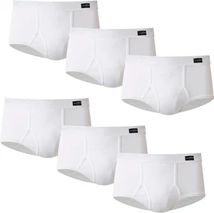 6 Pack Mens Soft Breathable 100% Cotton Briefs,w/Comfort Waistband,3XLarge White - Picture 1 of 6