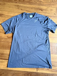 Gymshark T-Shirt Herren L Speed Kurzarm Grau Gym Performance Laufen - Bild 1 von 3