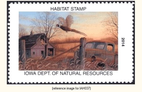 D2K Iowa Hunting Stamp 2014 $8.50 (pheasant) - Image 1 of 1