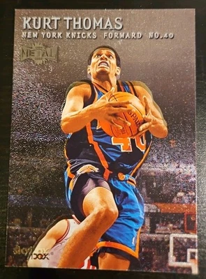 Tarjeta metálica Kurt Thomas Skybox 1999-2000 NBA New York Knicks 50 como nueva Foto 1 de 2