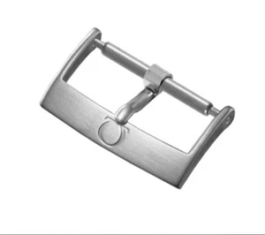 1x Original OEM Omega gebürsteter Stahl Dornschließe Schließe für 21 mm Armband 025STZ003217 - Bild 1 von 3