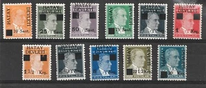 Rare : 1938 Hatay Sc# 1-11 - Devleti overprint. MH set Cv$57.25 - Picture 1 of 1