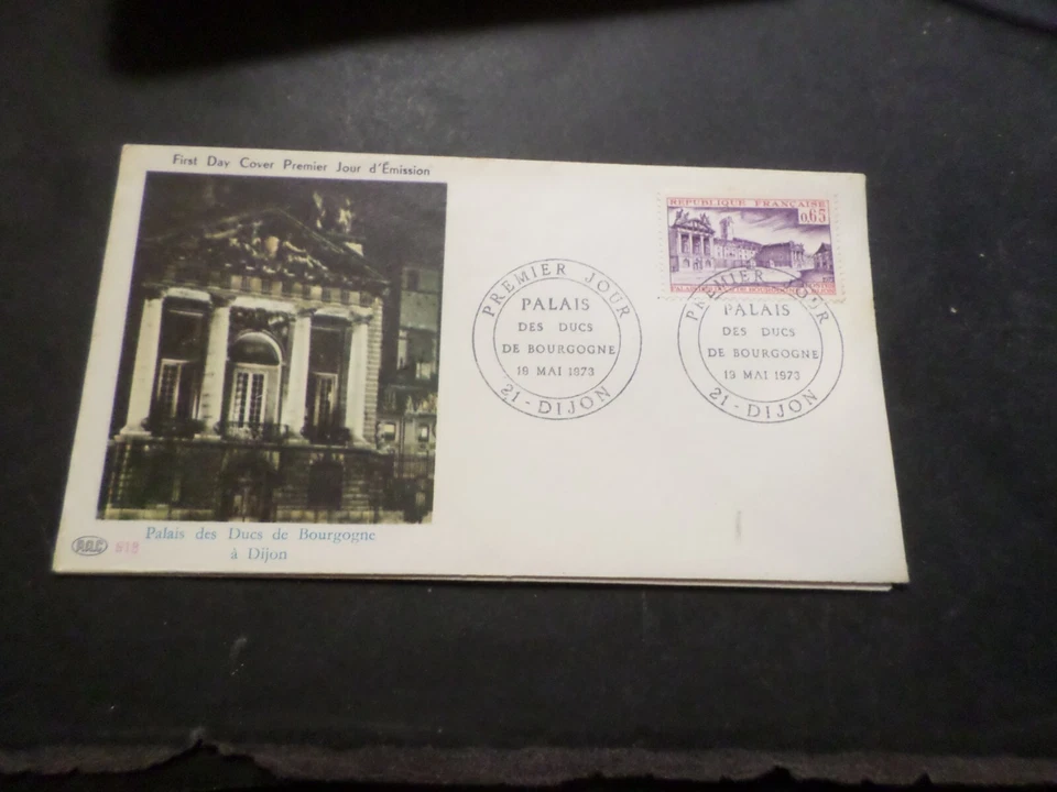 France 1973 FDC 1° Day Palace Duke Of Burgundy - Image 1 of 1