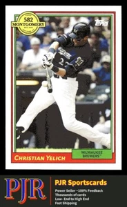 2022 Topps 582 Montgomery Club Set 2 #17 Christian Yelich Milwaukee Brewers - Picture 1 of 2