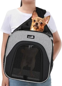 Dog Carrier Backpack Small Dogs Breathable Mesh Adjustable Strap Travel Sling - Picture 1 of 9