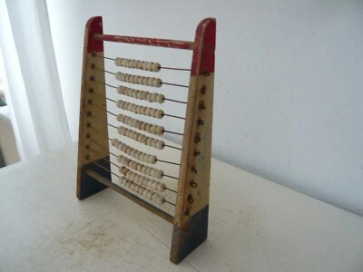 Alter Rechenschieber Shabby Chic Frankreich Holz Vintage Landhaus Deko Brocante - Bild 1 von 4