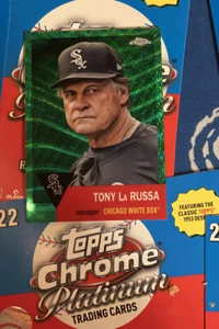 Tony LaRussa seltener 2022 Topps Chrom Platin Green Wave REFRAKTOR/99 #109 - Bild 1 von 2