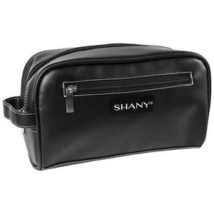 SHANY Travel Toiletry Bag and Dopp Kit – Faux Leather Organizer – Black Leathere - Picture 1 of 9