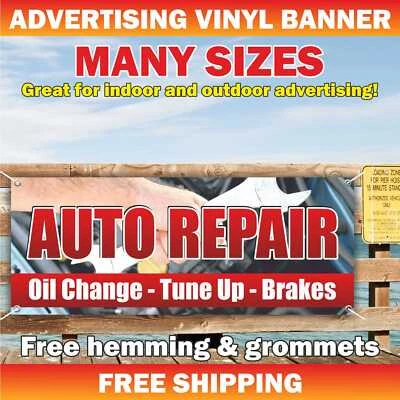 REPARACIÓN AUTOMÁTICA Publicidad Banner Vinilo Malla Letrero Cambio Aceite Afinación Frenos Servicio Foto 1 de 4
