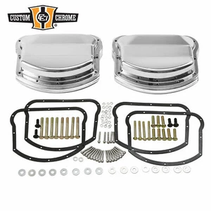 Chrome Panhead Valve Rocker Box Top Cover Set Fit For Harley Twin Cam Models 99+ - Picture 1 of 6