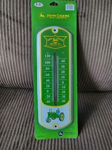 NOS John Deere "Nothing Runs Like A Deere" 12" Metal Thermometer #01501 - Picture 1 of 3