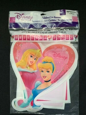 Hallmark Party Express Disney Princesa Plástico Banner Princesa Fiesta 8' 5" Largo Foto 1 de 2