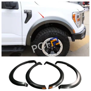 For 2021-2024 Ford F-150 F150 With LED Wide body Wheel Eyebrow Arc Black 4pcs - Picture 1 of 12