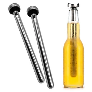 Palos enfriadores de botella de cerveza Cork Genius, paquete de 2 varillas enfriadoras de acero inoxidable - Imagen 1 de 7