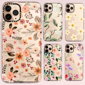 For Samsung Galaxy S25 S24 S23 S22 Ultra Plus Clear Case Shockproof Floral Cover - Picture 1 of 19