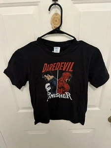 Daredevil Punisher Kids T Shirt Black Size Small Youth New - Picture 1 of 8