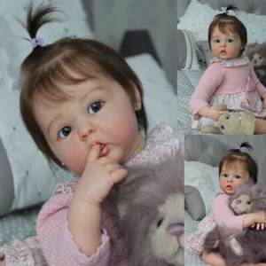 60 CM Lebensechte Reborn Puppe Baby Mädchen Kleinkind Handarbeit Realistisch Neugeborenes Baby Geschenk - Bild 1 von 9